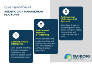 Core Capability Agentic Data Management Platform :TransOrg Analytics